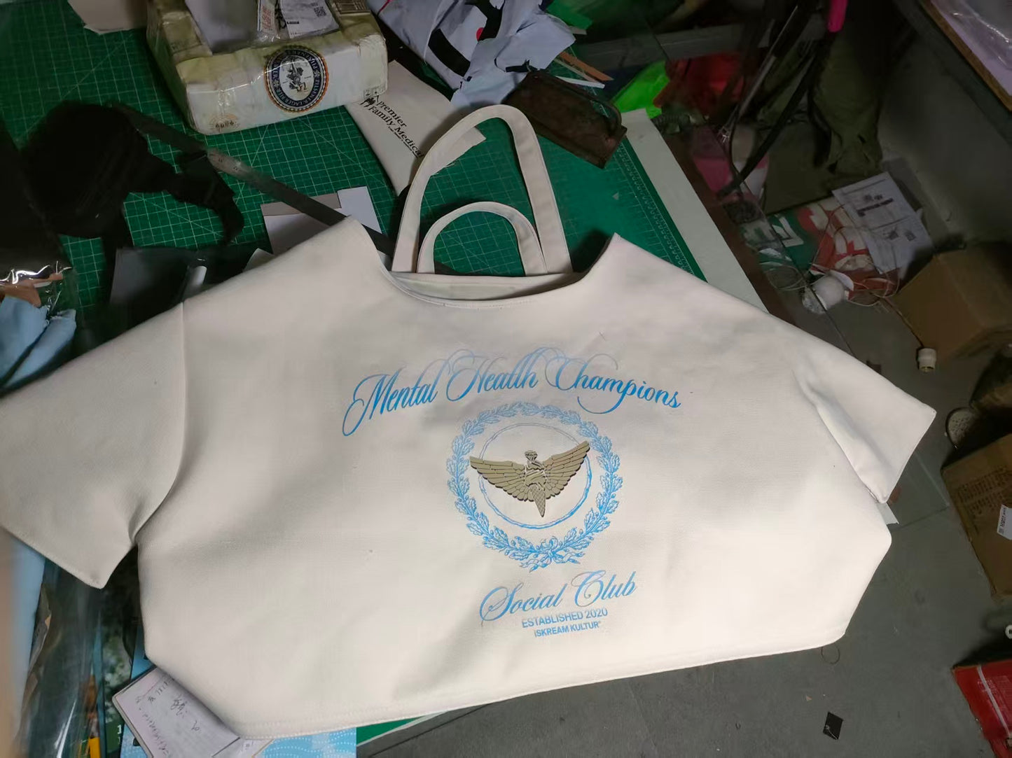 “MENTAL HEALTH CHAMPIONS” GIANT VINTAGE TOTE