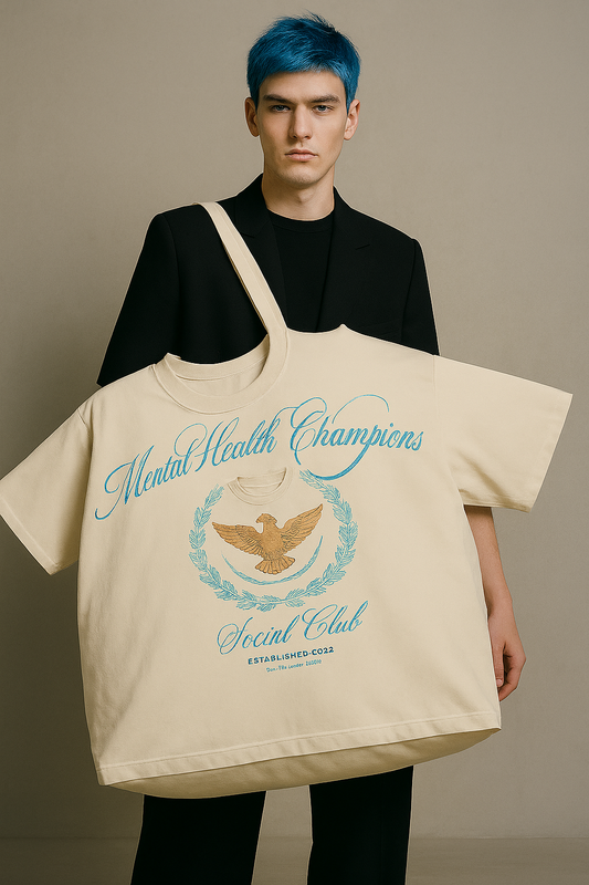 “MENTAL HEALTH CHAMPIONS” GIANT VINTAGE TOTE
