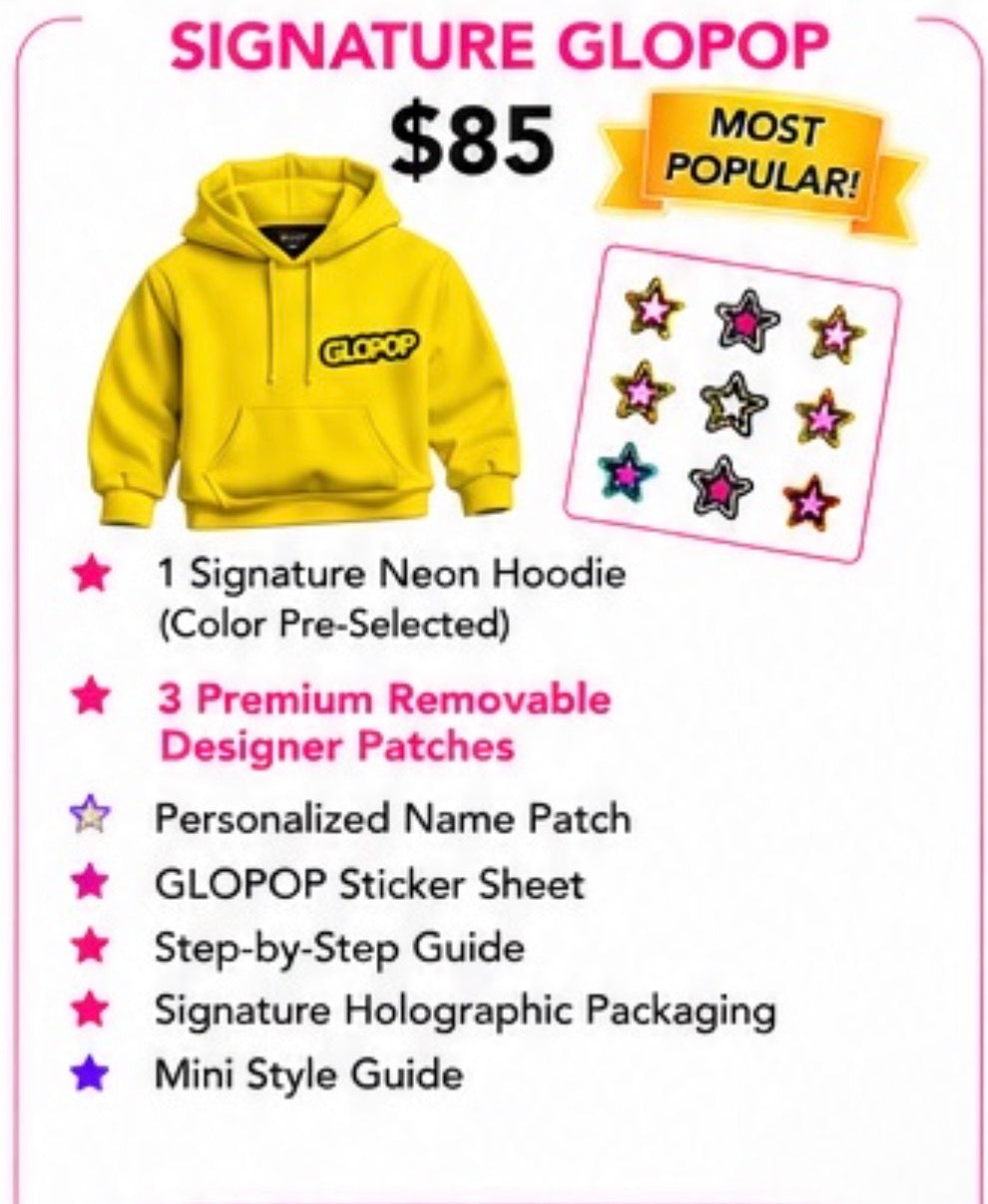 "SIGNATURE" GLOPOP HOODIE TO GO